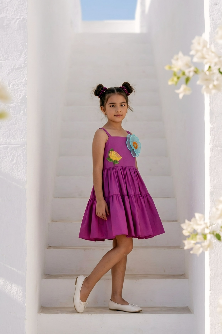 Magenta Tiered Dress