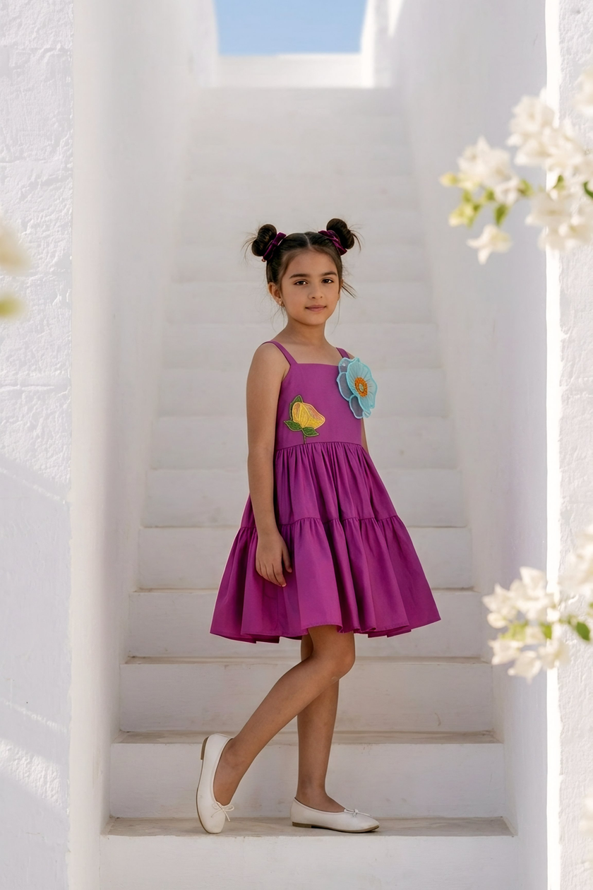 Magenta Tiered Dress