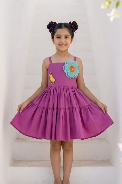 Magenta Tiered Dress