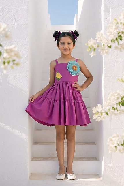 Magenta Tiered Dress