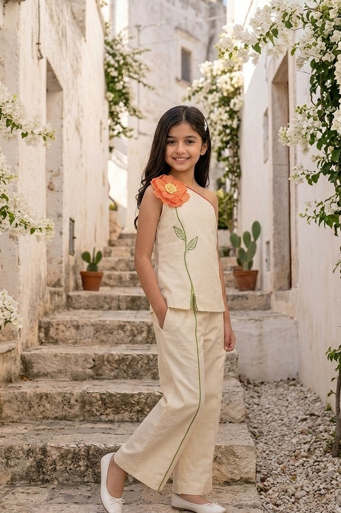 Ivory One-Shoulder Set