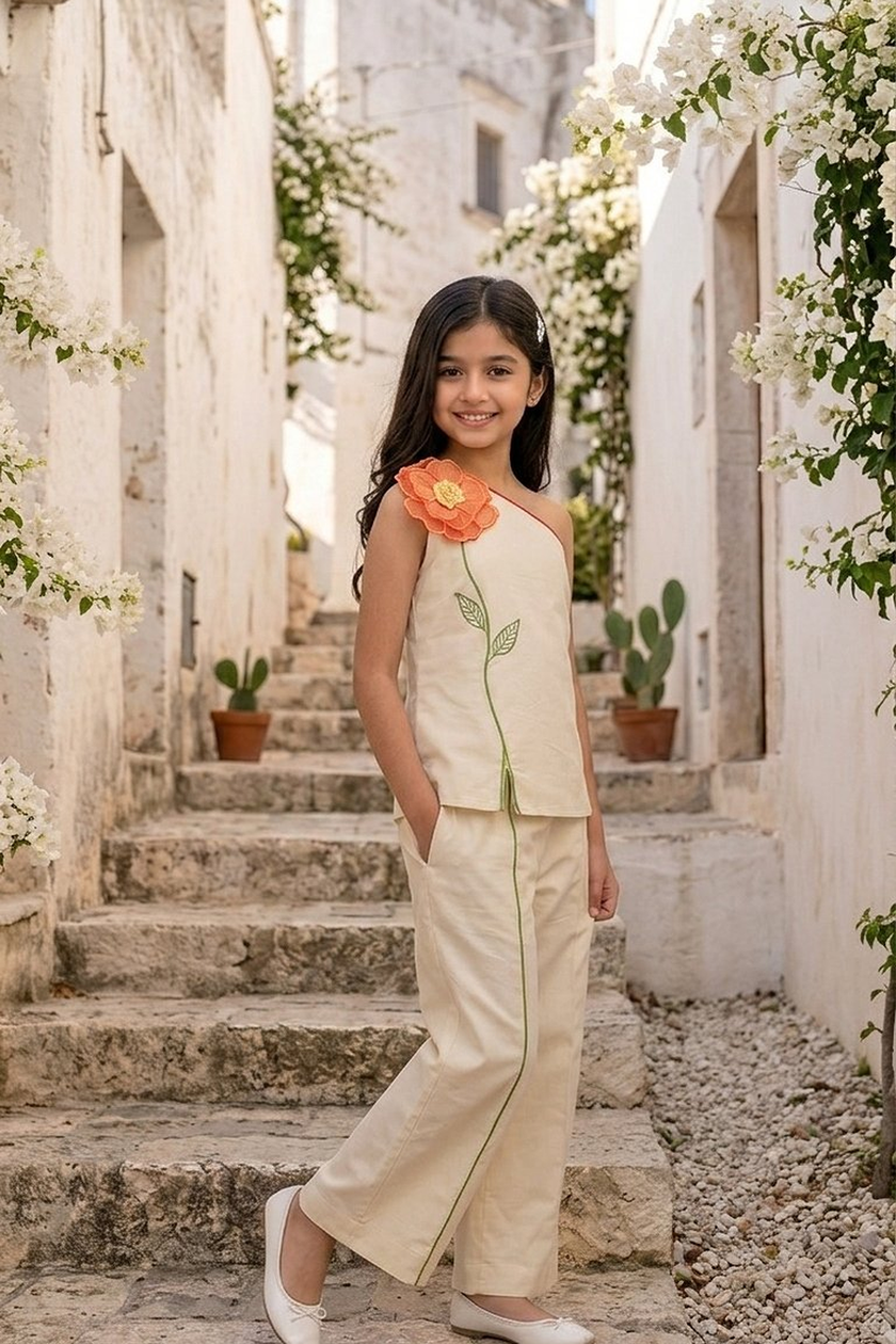 Ivory One-Shoulder Set