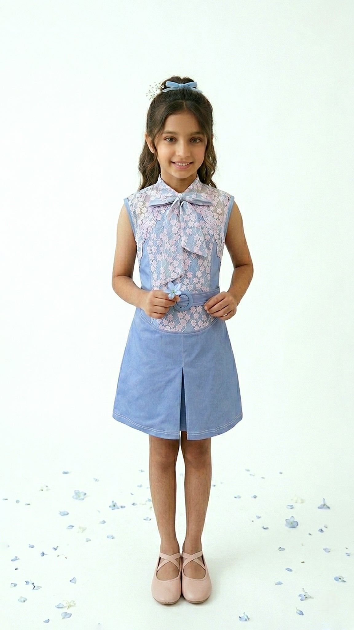 Blue Bloom Lace Dress