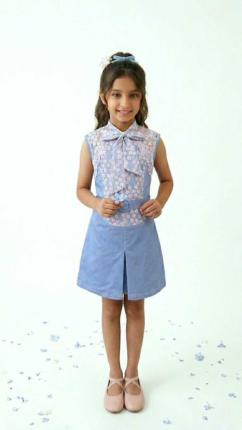 Blue Bloom Lace Dress