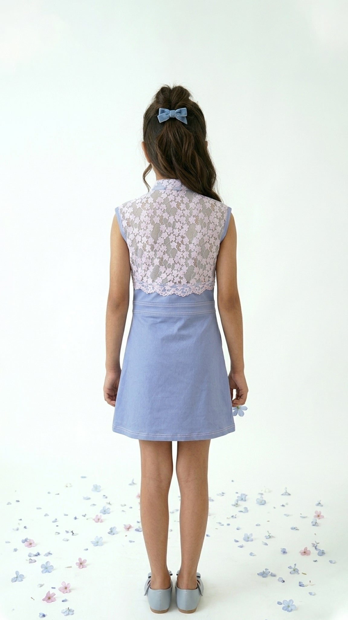 Blue Bloom Lace Dress