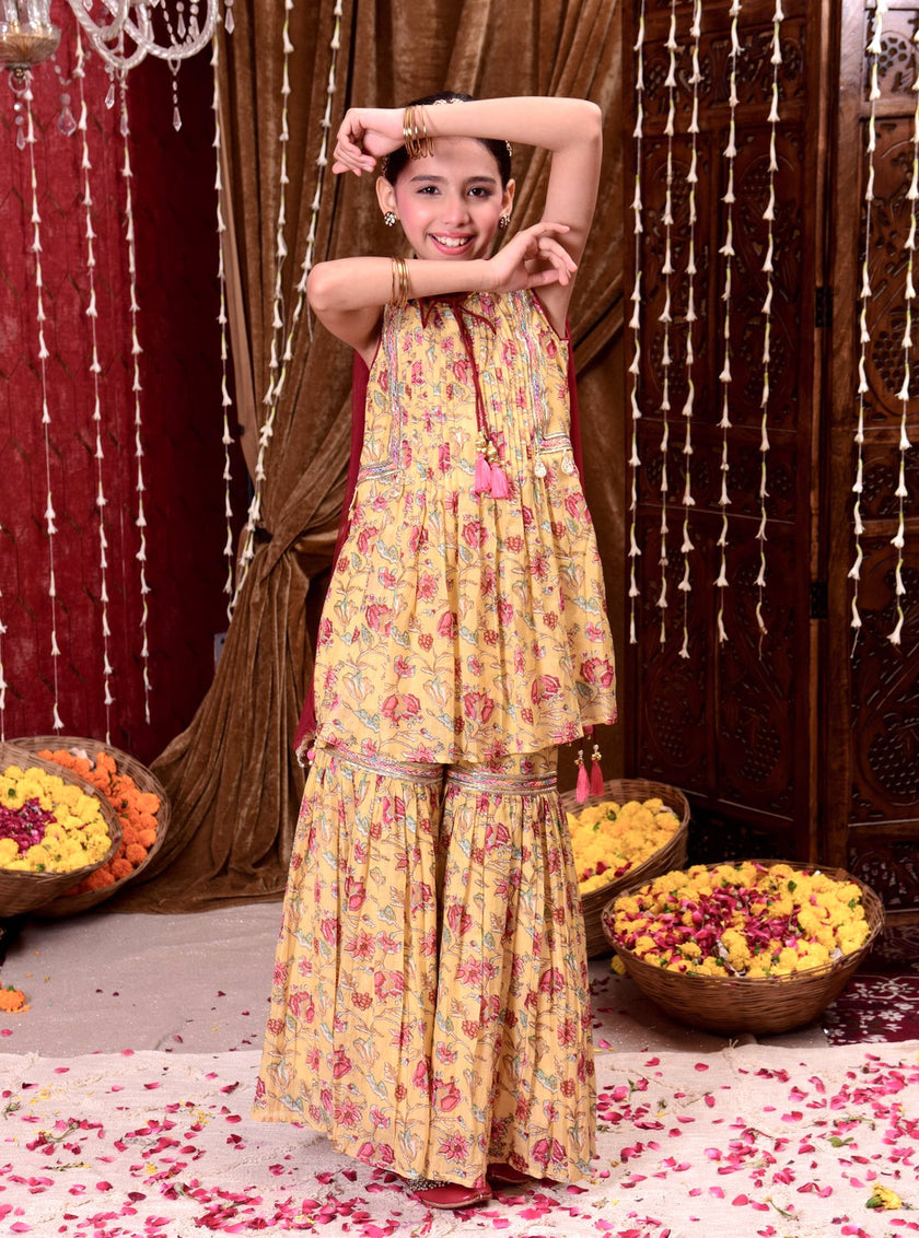 Floral Fiesta Sharara Set