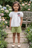 Swiss Dot Tencel Top & Shorts Set