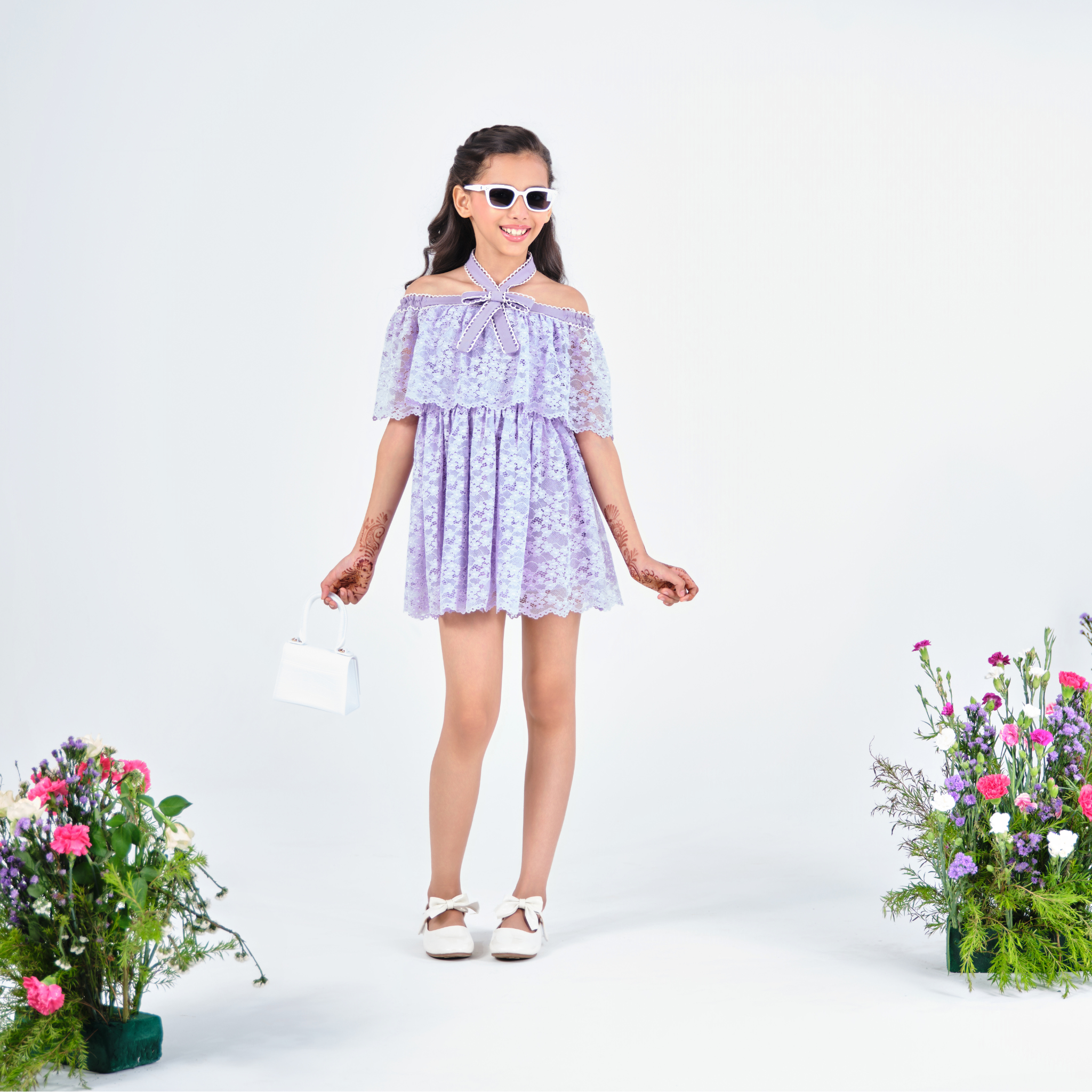 Tiered‑Lace Twirl Dream -Tea Green