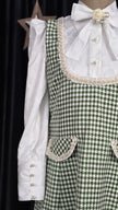 Green Grid Ruffle Dress