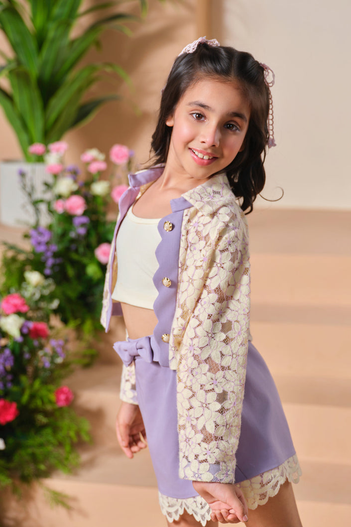 Lavender Lace Charm Co-Ord Set