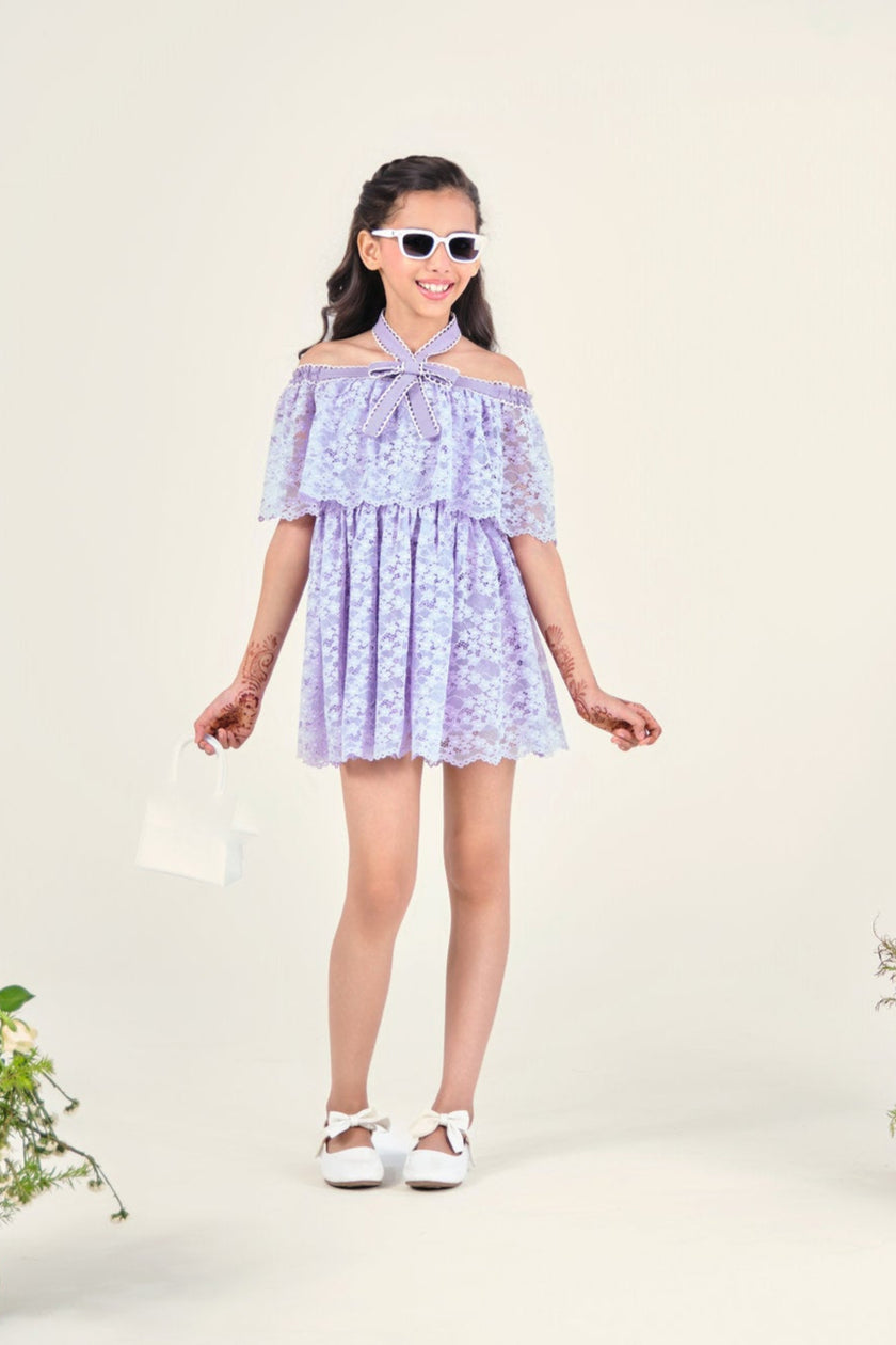 Tiered‑Lace Twirl Dream -Tea Green
